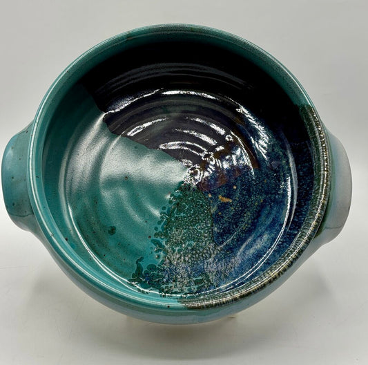 Handmade Pottery Casserole/Serving Dish w/ Handles /j