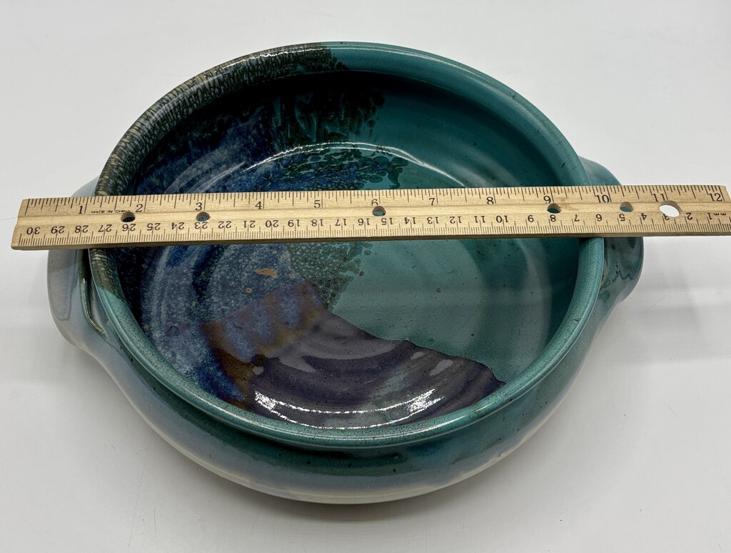 Handmade Pottery Casserole/Serving Dish w/ Handles /j