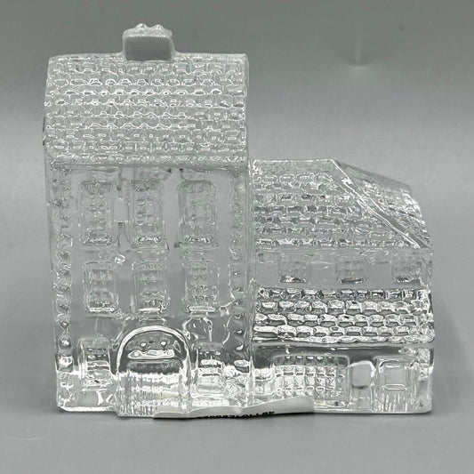 Vintage Waterford Crystal Lismore Village Hotel Sculpture/Paperweight w/Box /cb