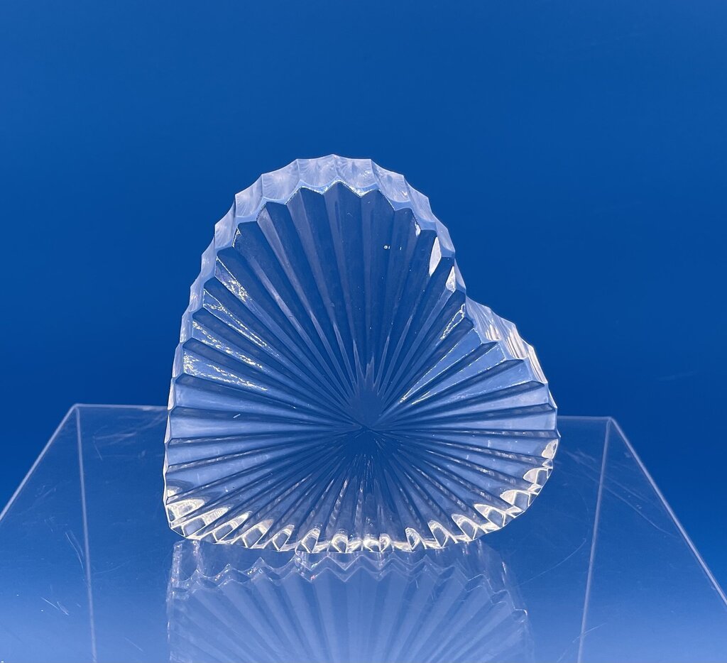 Vintage Waterford Crystal Heart Shaped Paperweight /s