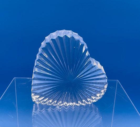 Vintage Waterford Crystal Heart Shaped Paperweight /s