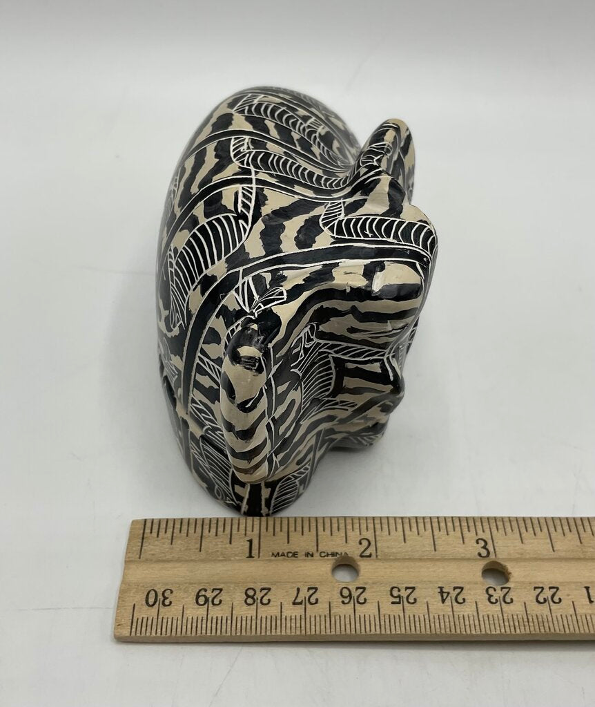 Vintage Genuine Besmo Hand Carved Soapstone Elephant Trinket Box Kenya /s