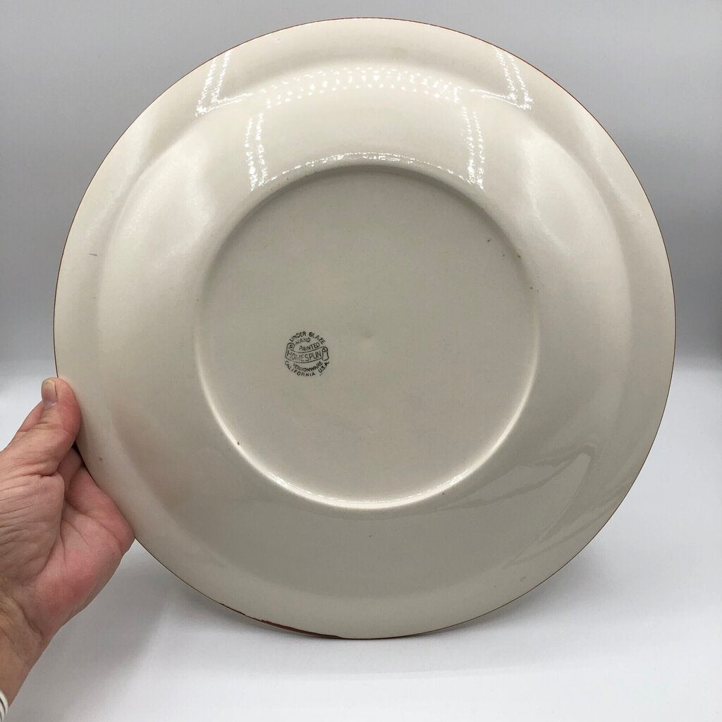 Vernon Kilns Vernonware Homespun 12” Serving Platter /b