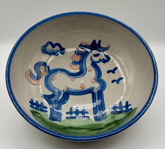 MA Hadley Vegetable Bowl Country Scene Horse Motif /j