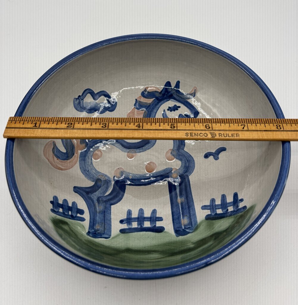 MA Hadley Vegetable Bowl Country Scene Horse Motif /j