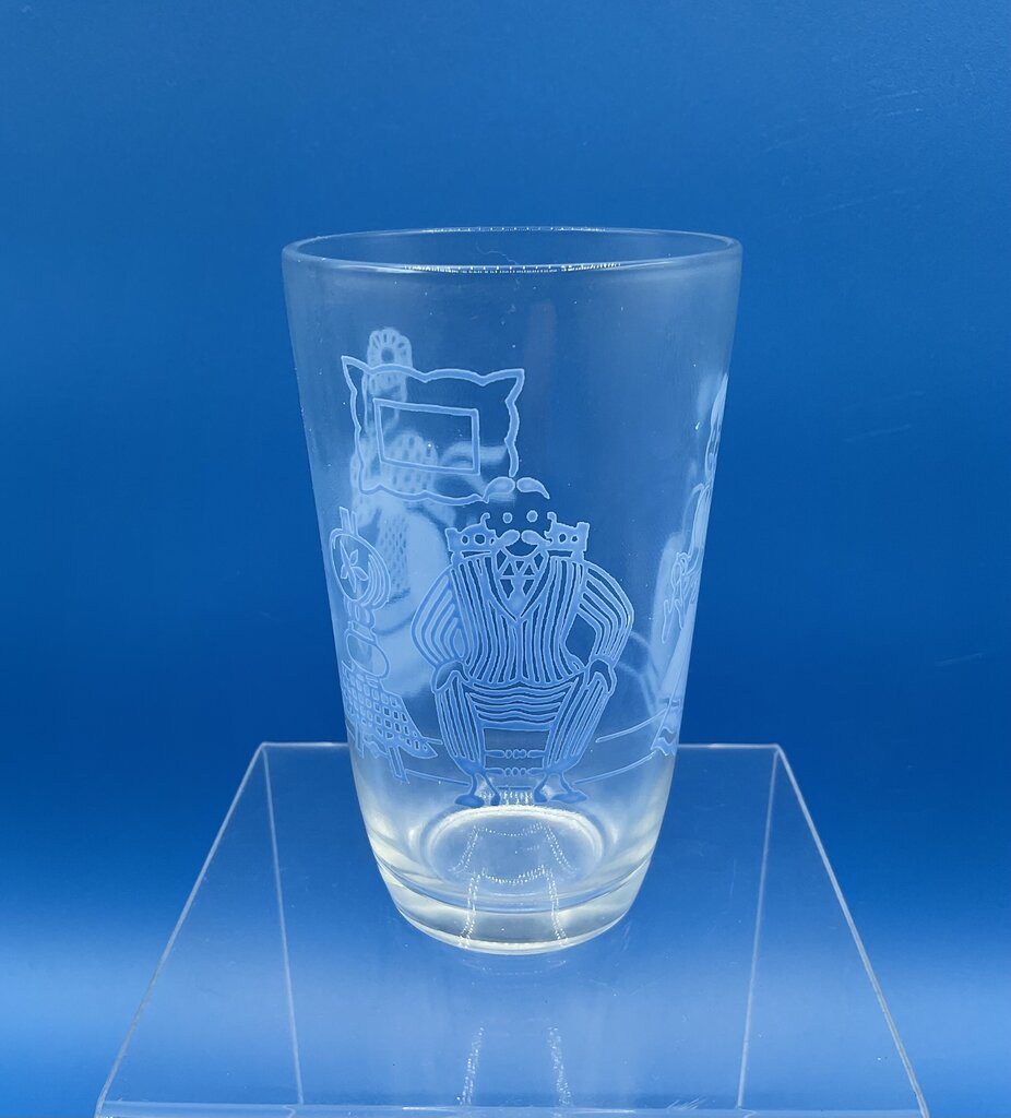 Lot of 5 Vintage 1950s Hazel Atlas Kraft Swanky Swigs Children’s Juice Glasses /s