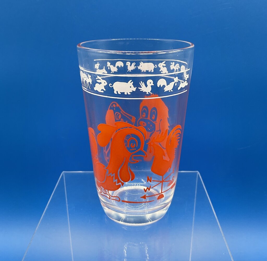 Lot of 5 Vintage 1950s Hazel Atlas Kraft Swanky Swigs Children’s Juice Glasses /s
