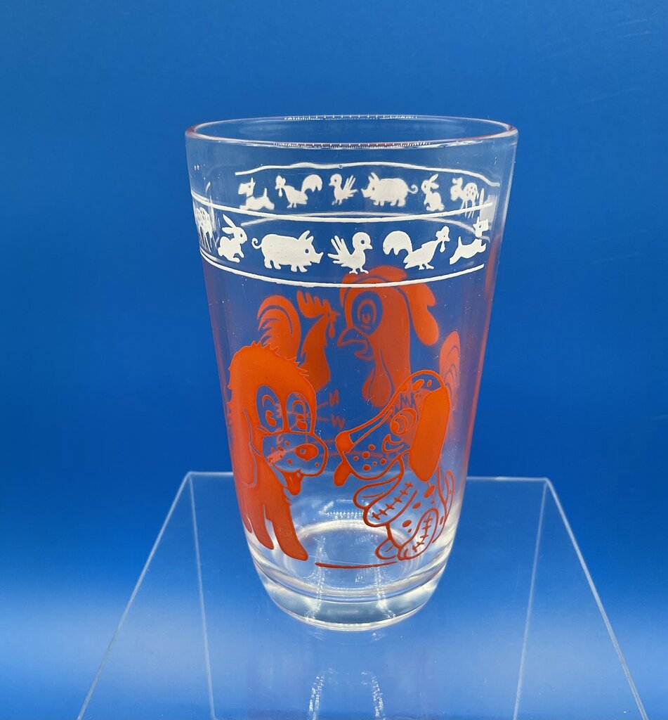 Lot of 5 Vintage 1950s Hazel Atlas Kraft Swanky Swigs Children’s Juice Glasses /s
