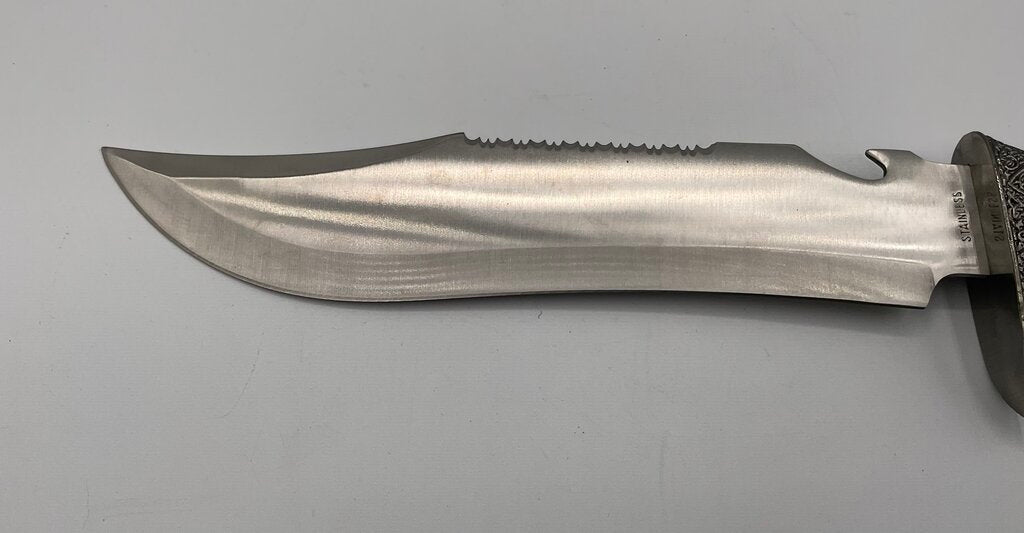 African Pride Custom Designed Bowie Knife 15” Overall w/ Nylon Sheath & Box HK369-150 /s