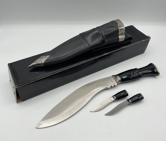 12” Stainless Steel Indian Gurkha Kukri Hunting Knife w/ Sheath & Box HK1279-115 /s