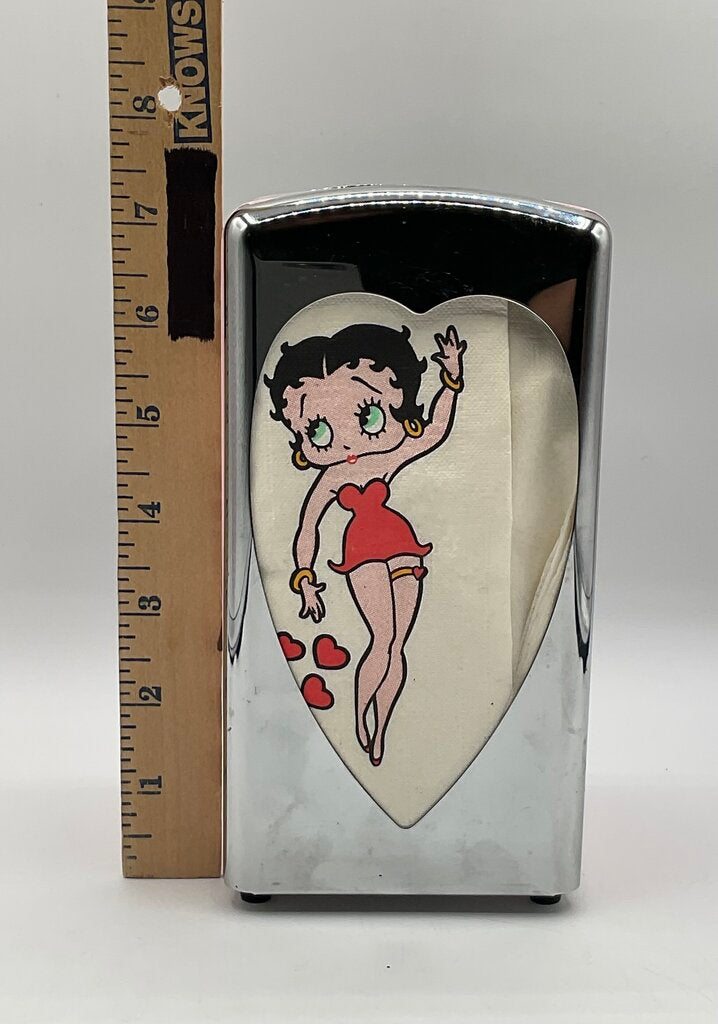 Betty Boop 1998 King Features Syndicate Napkin Dispenser with Napkins /s