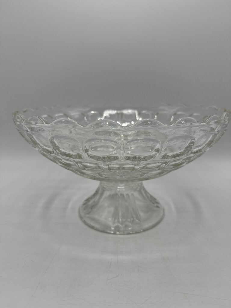 MCM Federal Glass Pedestal Serving Bowl 5.5” tall /rb