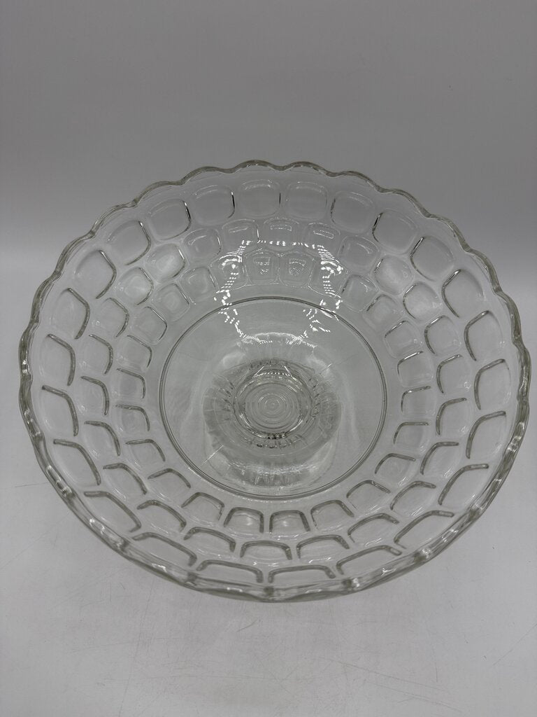 MCM Federal Glass Pedestal Serving Bowl 5.5” tall /rb