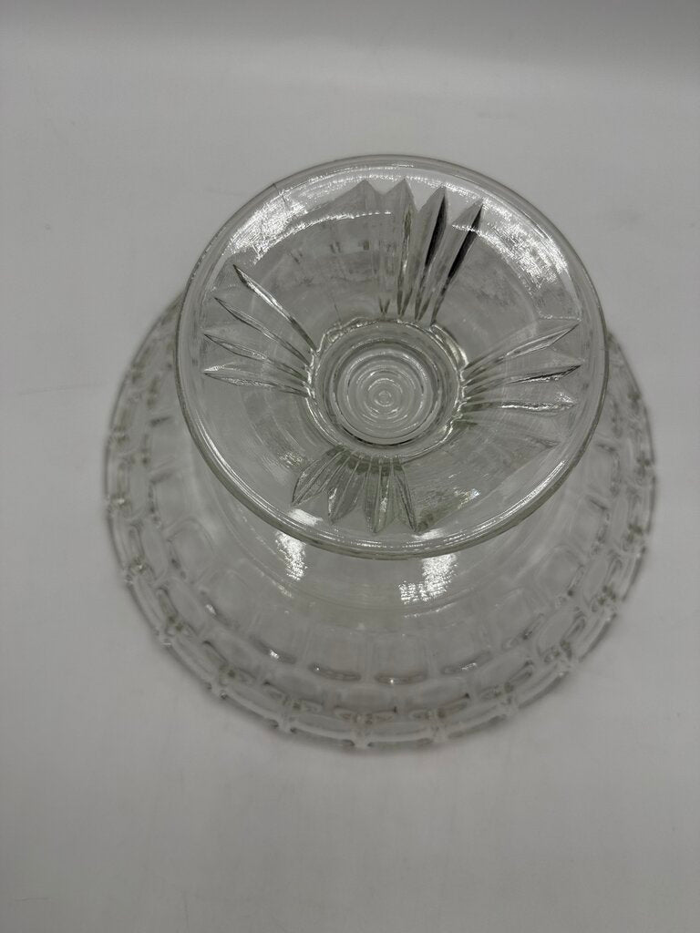 MCM Federal Glass Pedestal Serving Bowl 5.5” tall /rb