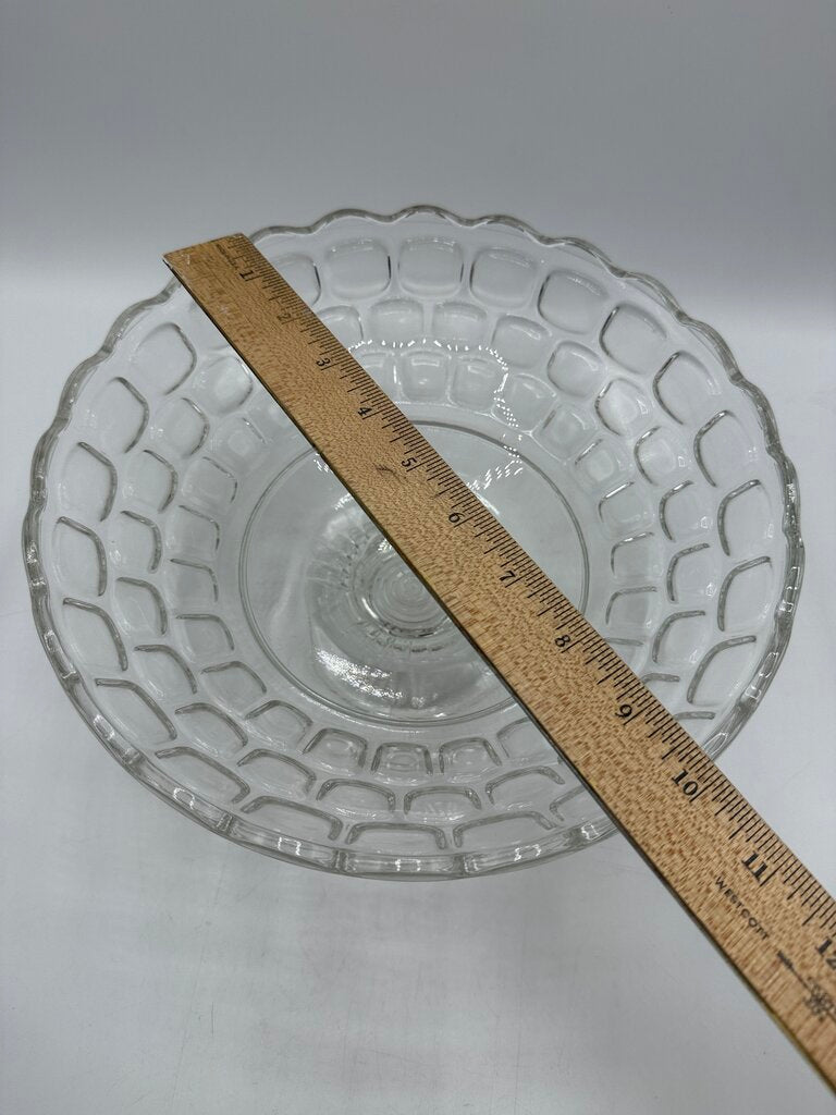 MCM Federal Glass Pedestal Serving Bowl 5.5” tall /rb