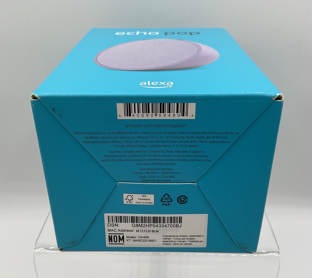 Amazon Echo Pop (2023) Smart Speaker with Alexa Voice Control Sealed in Box /s