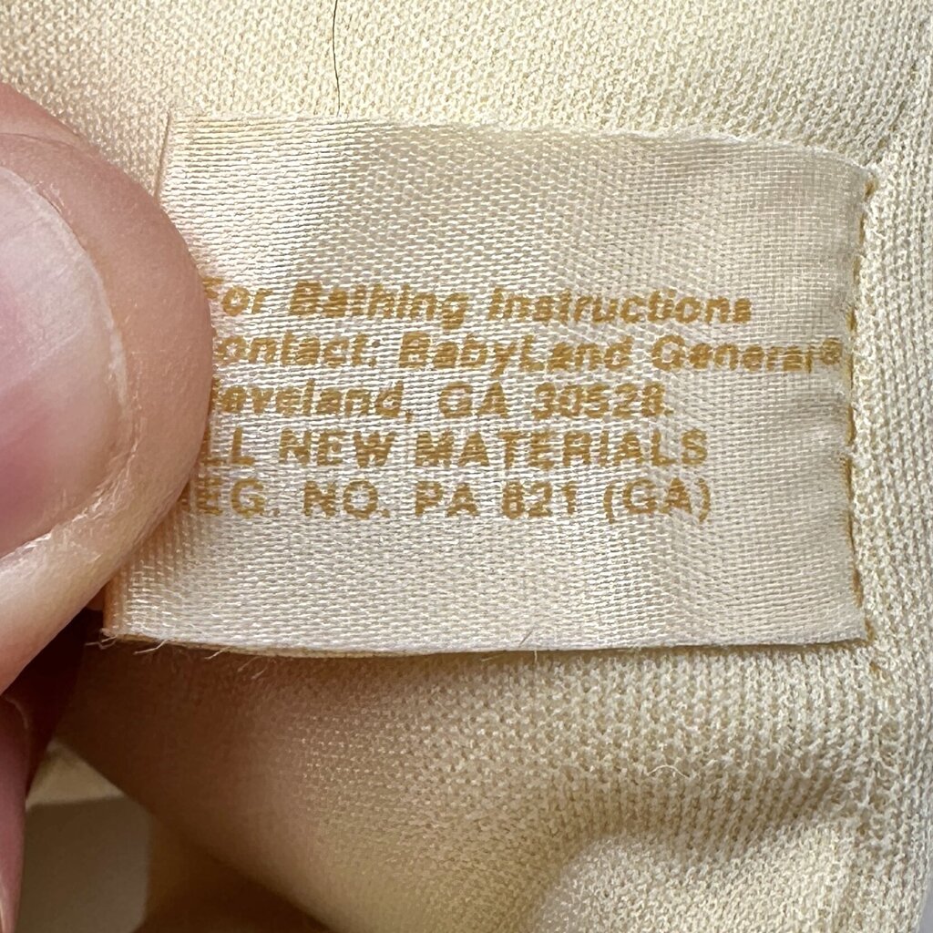 Vintage 1990 Cabbage Patch Soft Sculpture Doll Blue Eyes Blonde Hair No Papers/Clothes /cb