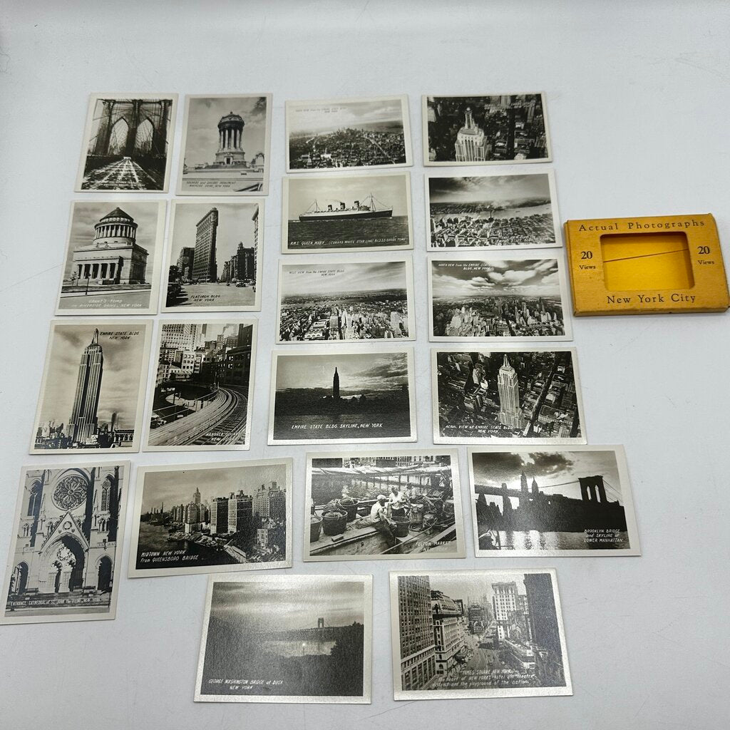 Vintage Souvenir Photo Set Actual Photographs 20 Views of New York City /cb