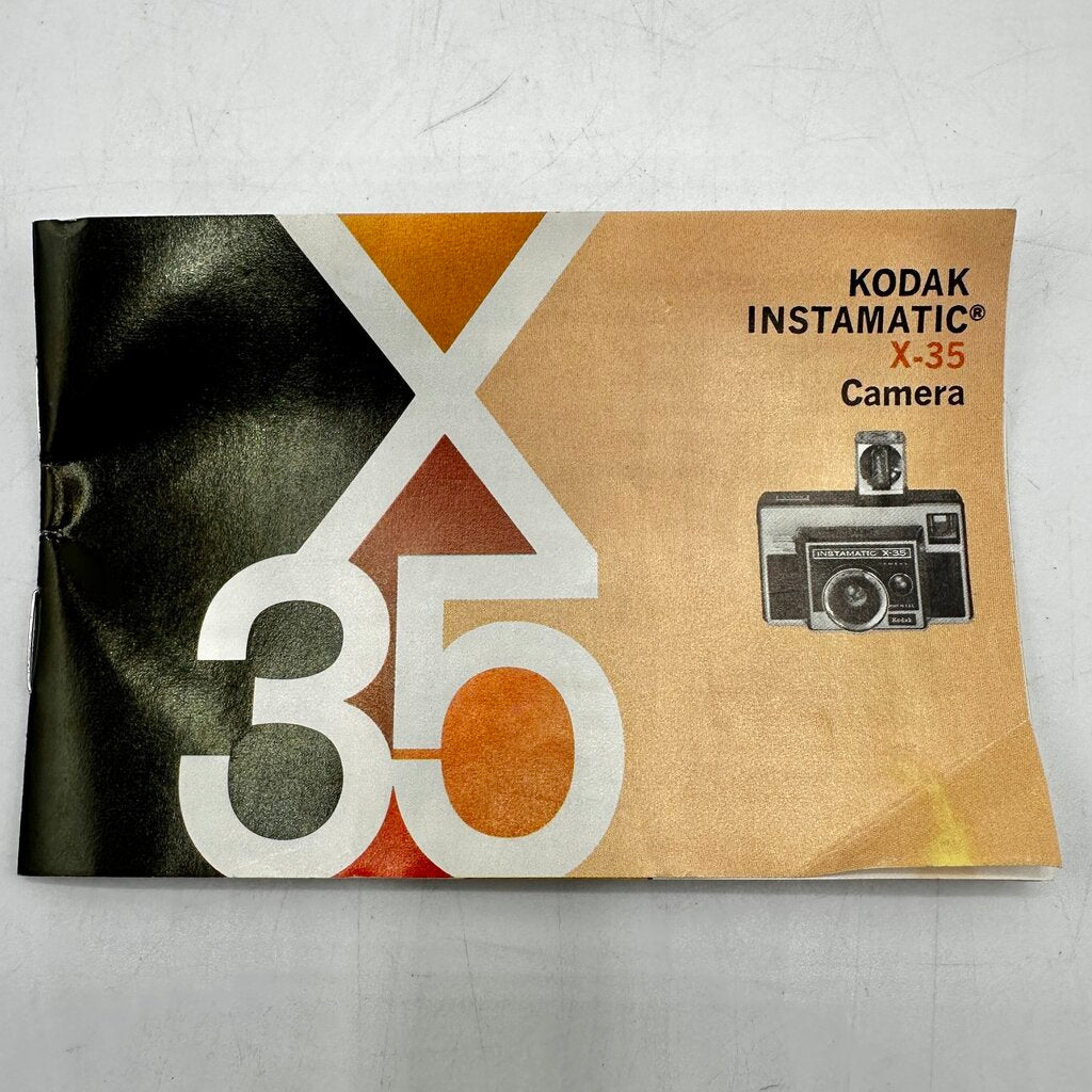 Vintage Kodak Instamatic X-35 Color Outfit w/Box, Flashcubes & Instructions /cb