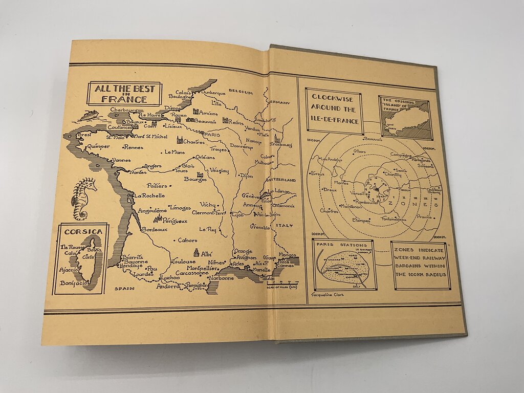All the Best in France Travel Book by Sydney Clark 1947 Hardcover Book /sb
