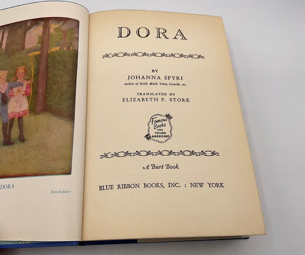 Dora by Johanna Spryi 1924 Hardcover Book /sb