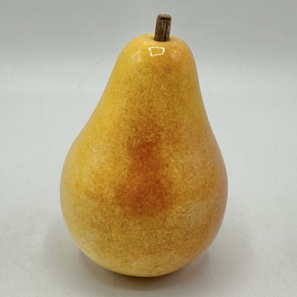 Vintage Italian Alabaster Fruit Set-Pear, Pomegranate, Peach & Banana-Handcrafted Collectibles /cb
