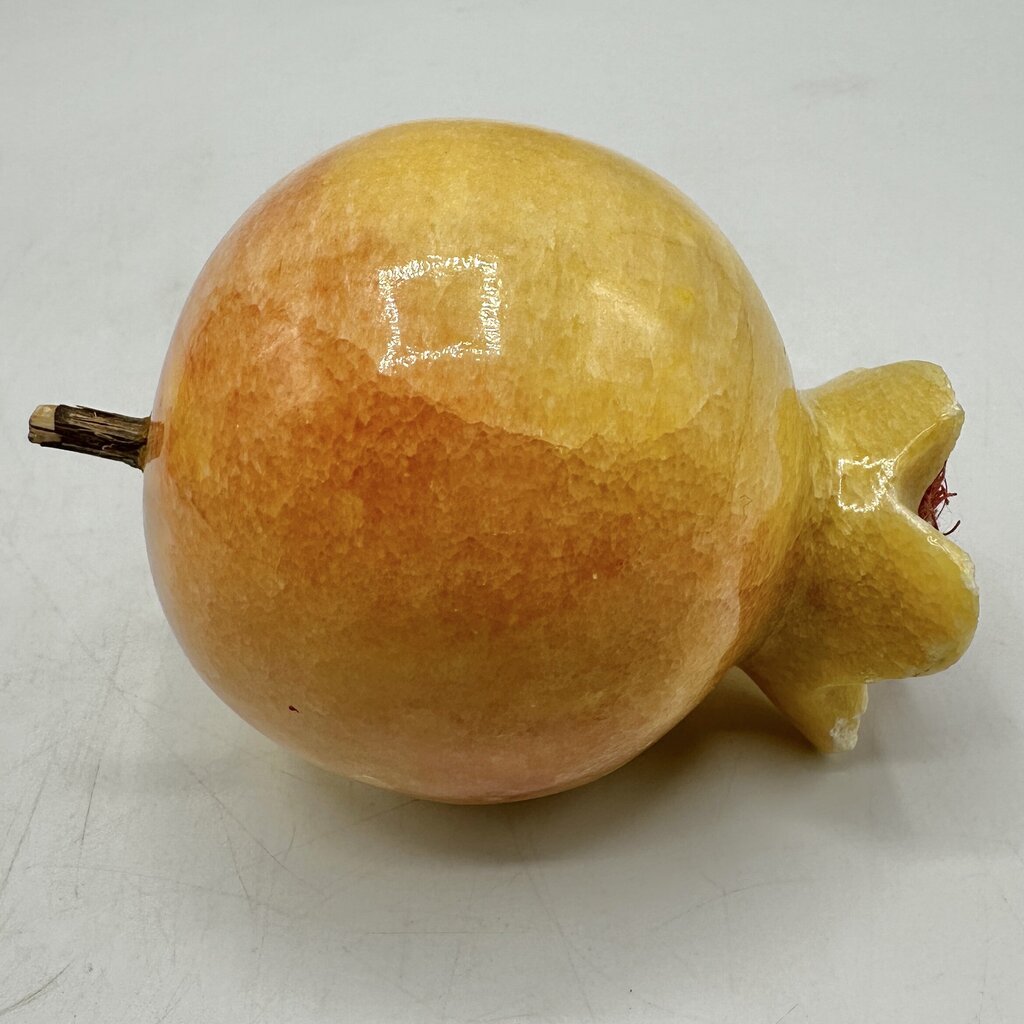 Vintage Italian Alabaster Fruit Set-Pear, Pomegranate, Peach & Banana-Handcrafted Collectibles /cb