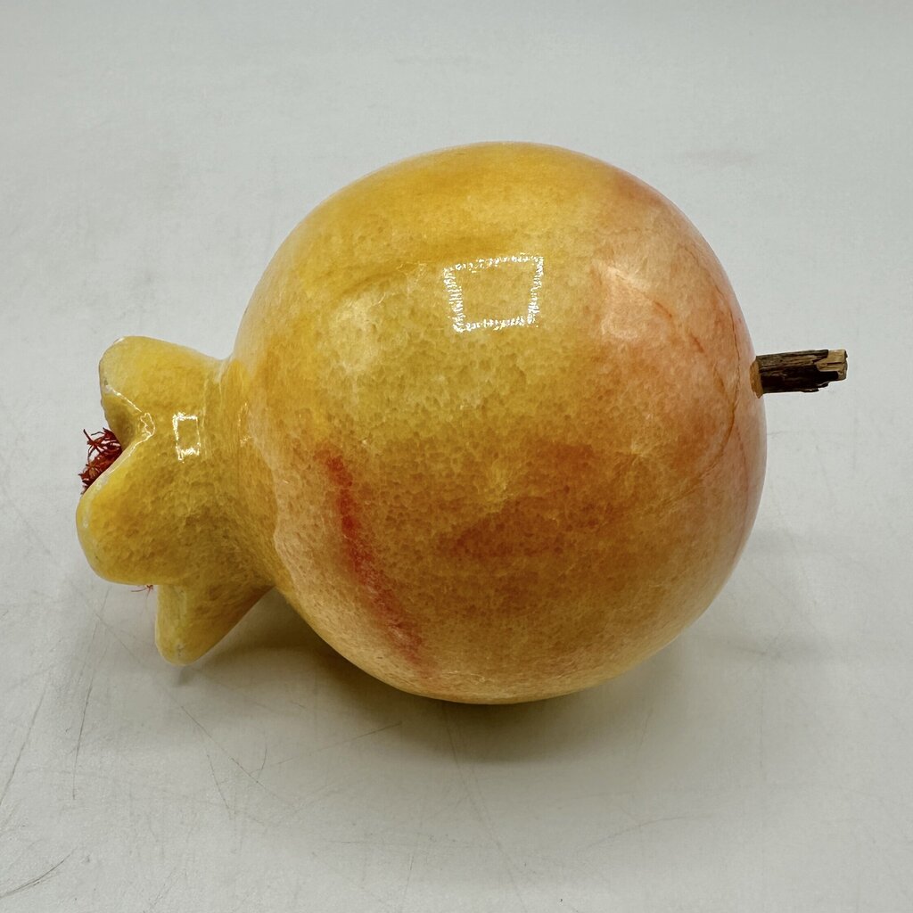 Vintage Italian Alabaster Fruit Set-Pear, Pomegranate, Peach & Banana-Handcrafted Collectibles /cb