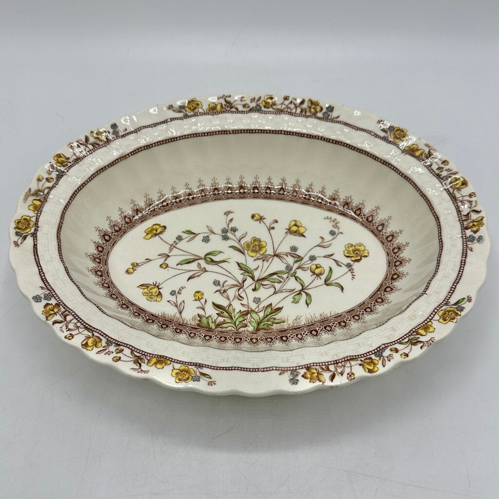 Vintage Copeland Spode Buttercup 9” Oval Vegetable Bowl Old Backstamp Made In England /cb