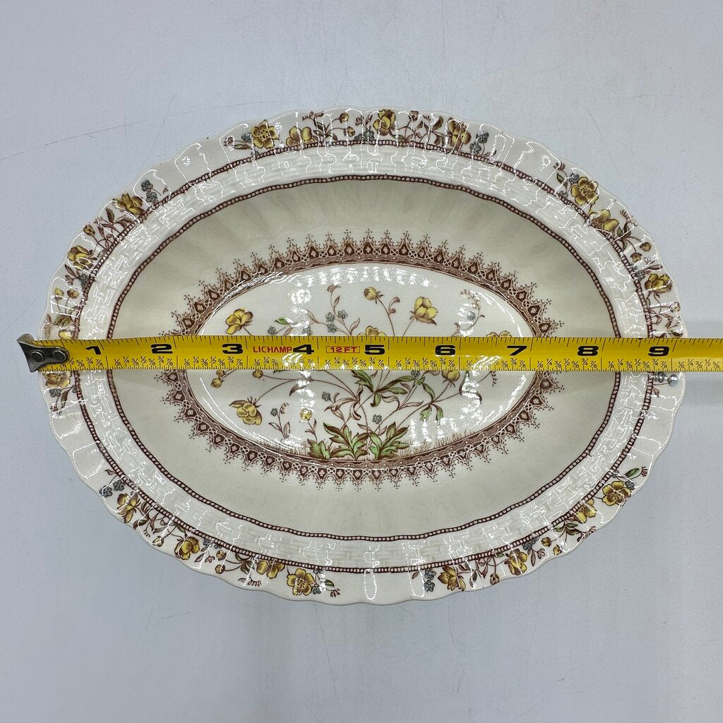 Vintage Copeland Spode Buttercup 9” Oval Vegetable Bowl Old Backstamp Made In England /cb