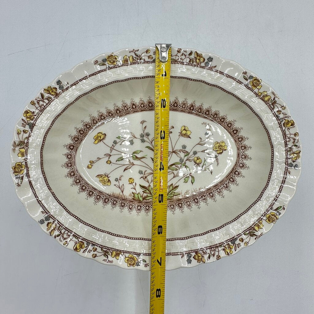 Vintage Copeland Spode Buttercup 9” Oval Vegetable Bowl Old Backstamp Made In England /cb