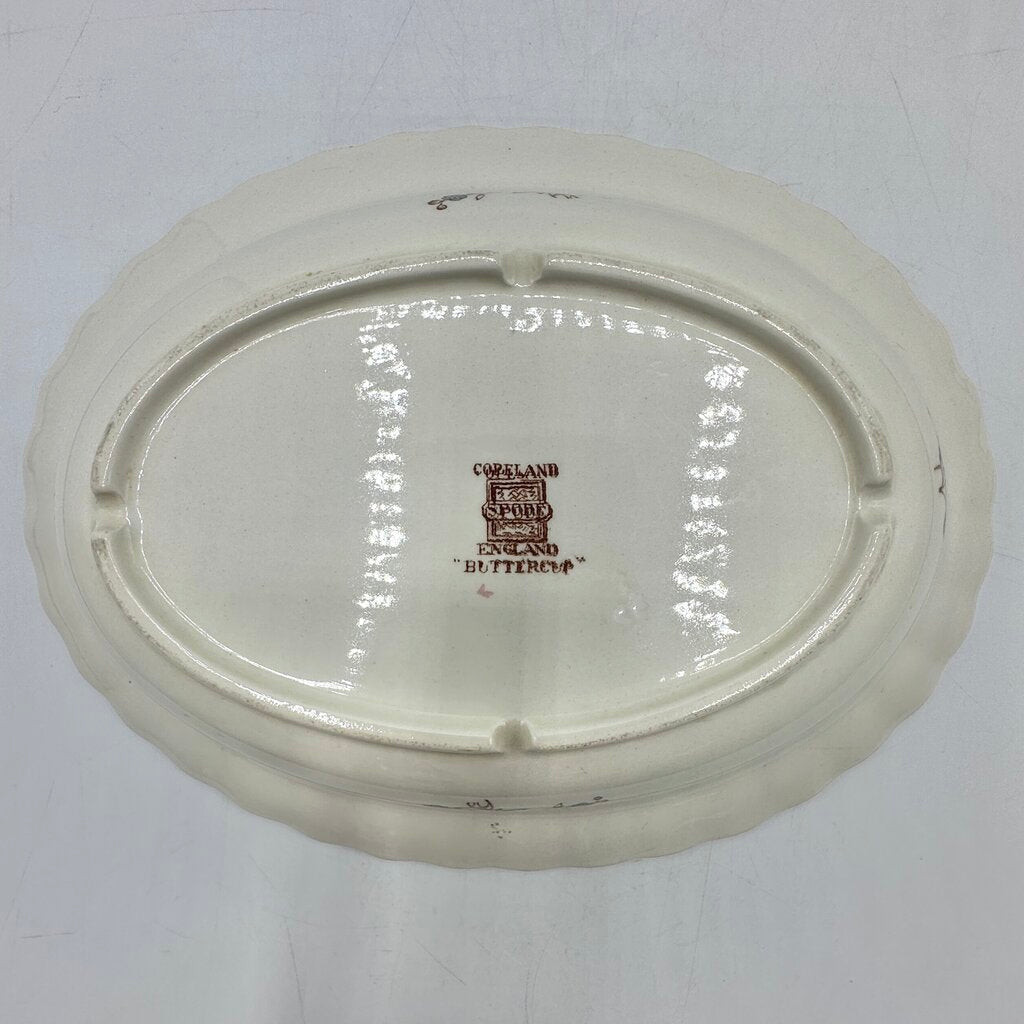 Vintage Copeland Spode Buttercup 9” Oval Vegetable Bowl Old Backstamp Made In England /cb
