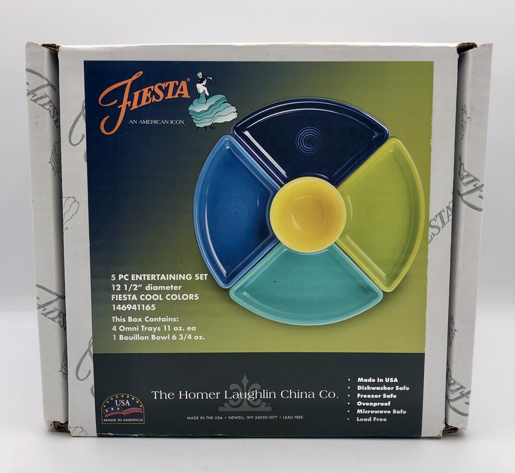 5pc HLC Fiesta Ware Entertaining Set MIB /b