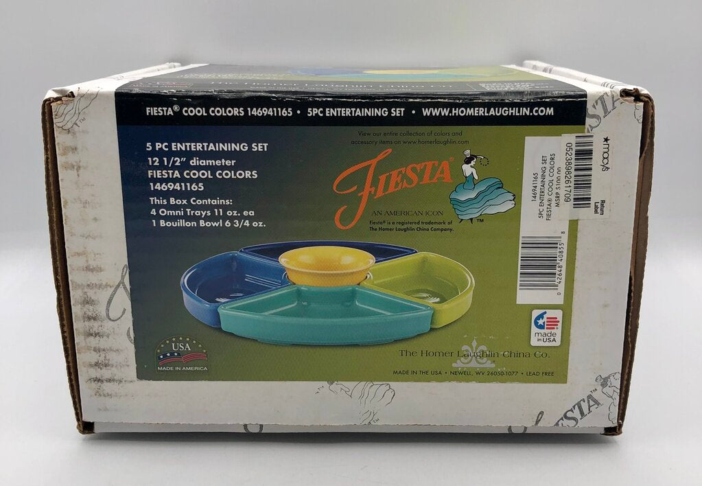 5pc HLC Fiesta Ware Entertaining Set MIB /b