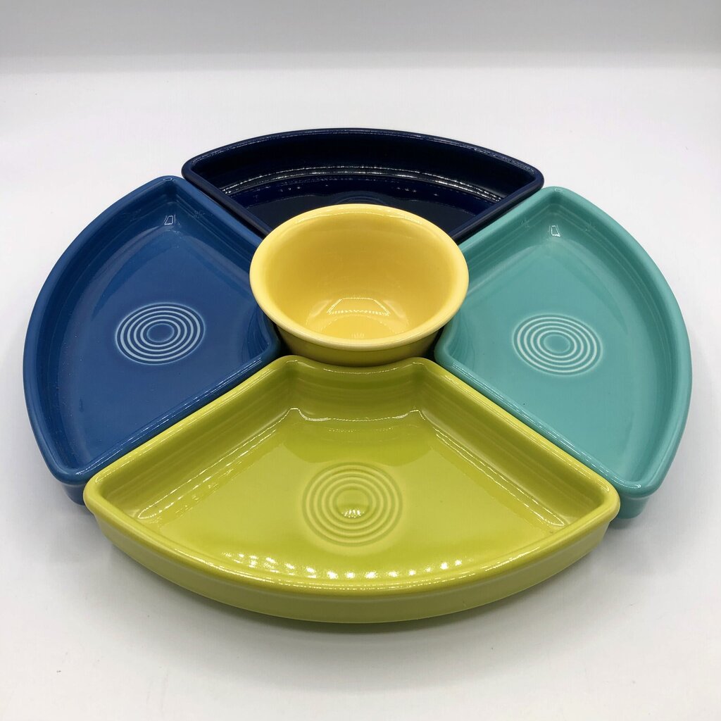 5pc HLC Fiesta Ware Entertaining Set MIB /b