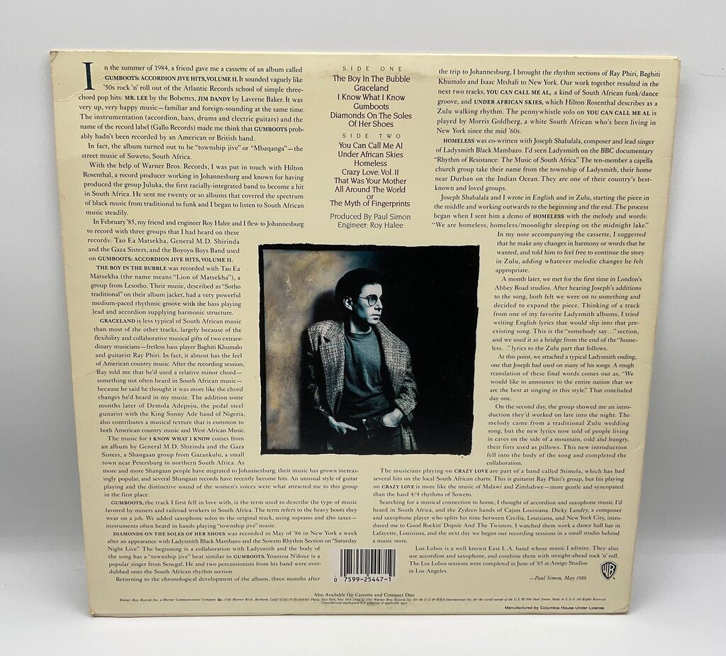 Paul Simon “Graceland” 1986 Vinyl Record /s
