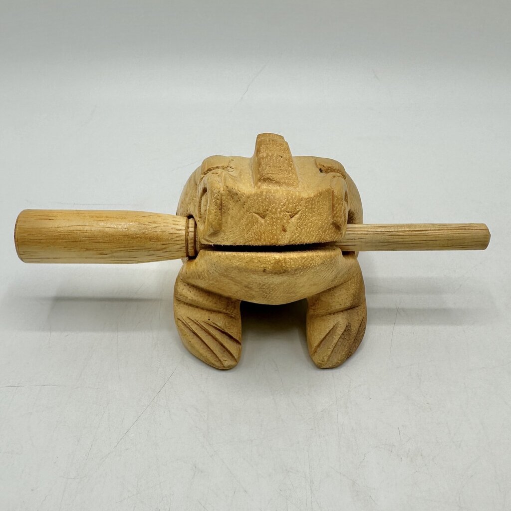 RRRibit Wooden Frog Guiro Rasp Rhythm Percussion Instrument Handcrafted in Thailand /cb