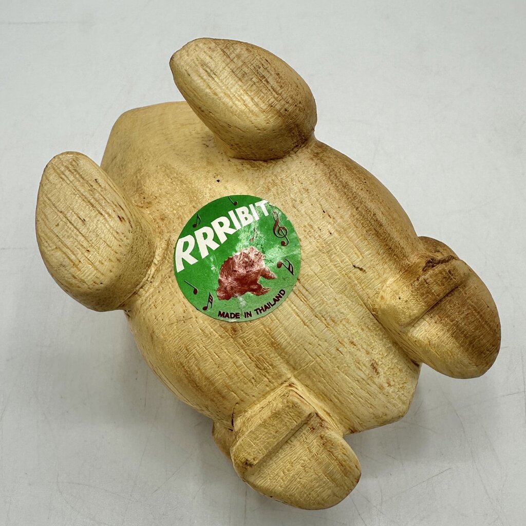 RRRibit Wooden Frog Guiro Rasp Rhythm Percussion Instrument Handcrafted in Thailand /cb