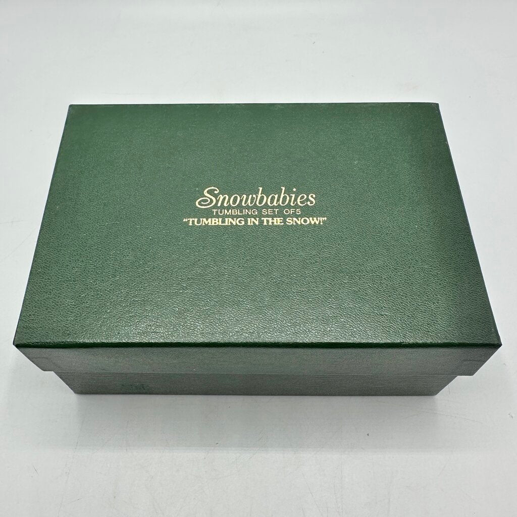 Vintage Dept56 Snowbabies “Tumbling In The Snow” 7957-0 Set of 5 Figurines in Original Box /cb