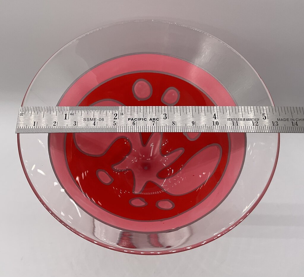 Vintage Pair of Hand Painted Cocktail Martini Glasses