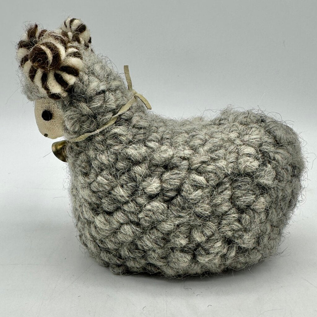 Set of 3 Vintage Makowinaka Polish Folk Art Wool Sheep/Ram Figural Door Stops /cb
