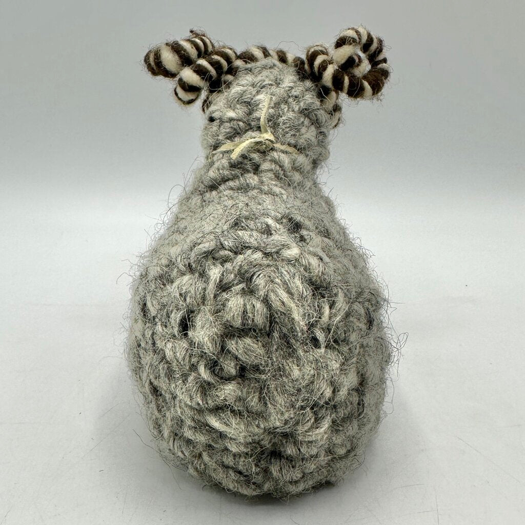 Set of 3 Vintage Makowinaka Polish Folk Art Wool Sheep/Ram Figural Door Stops /cb