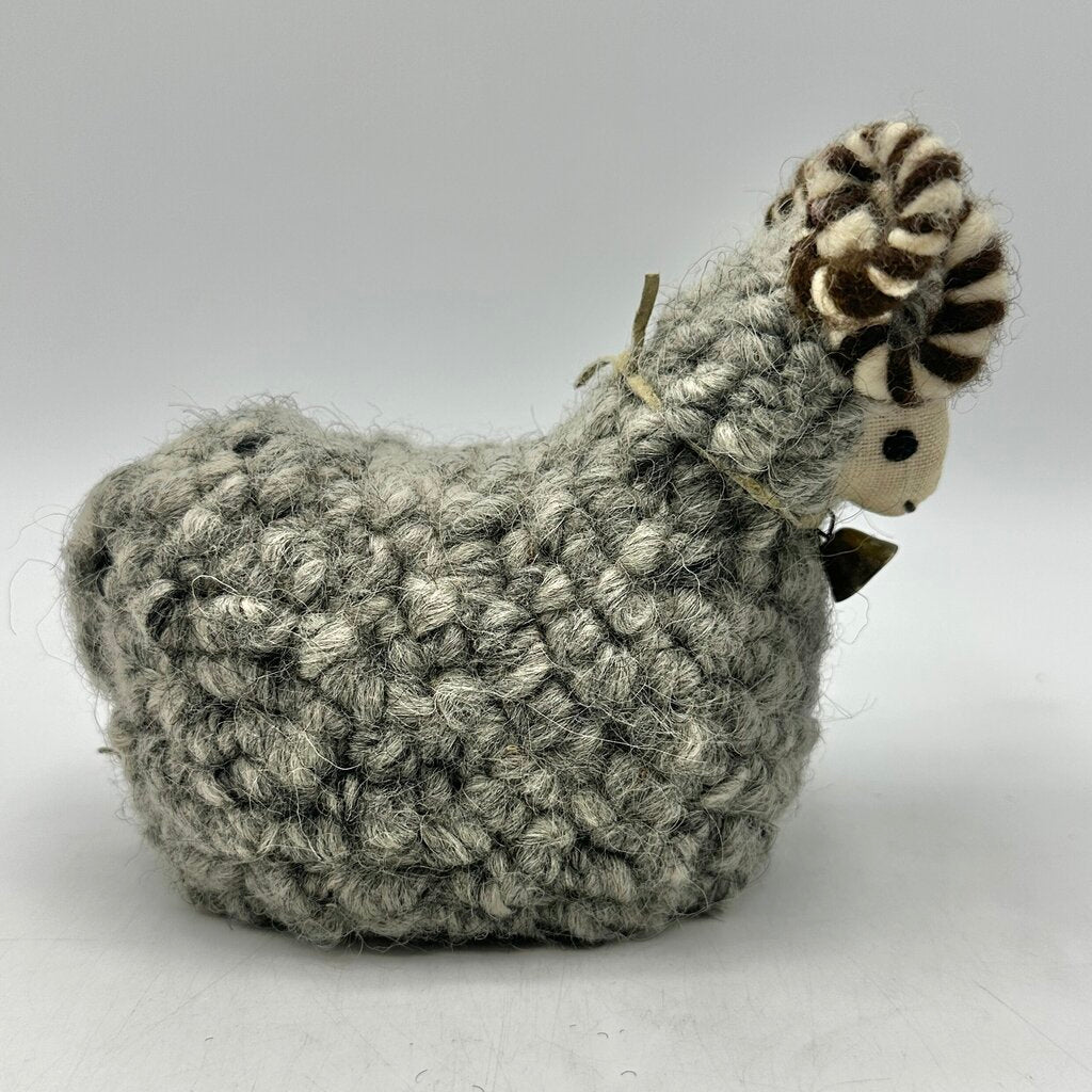 Set of 3 Vintage Makowinaka Polish Folk Art Wool Sheep/Ram Figural Door Stops /cb