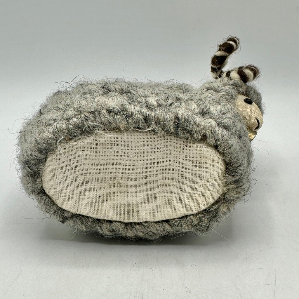Set of 3 Vintage Makowinaka Polish Folk Art Wool Sheep/Ram Figural Door Stops /cb