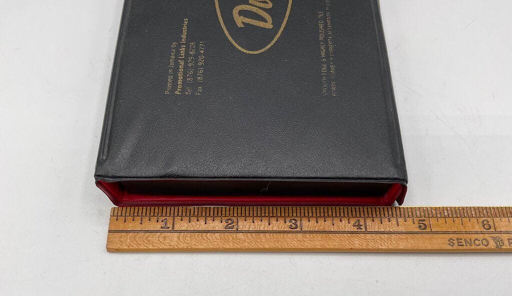 Vintage Promotional Links Industries 28pc Domino Set - Jamaican Flag Back - Printed in Jamaica - Double Six - Case Included /s