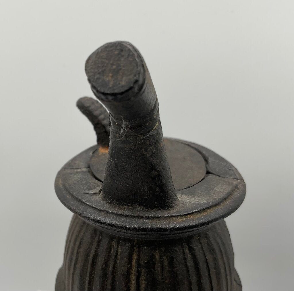 Antique Miniature Cast Iron Potbelly Stove 6” Tall /s