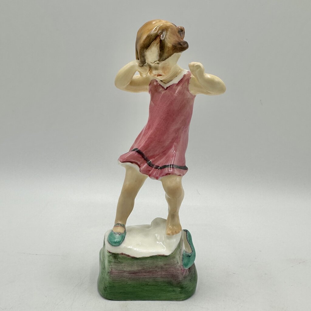Vintage Royal Worcester Porcelain Figurine Wednesday’s Child Is Full Of Woe #3259 Made In England /cb