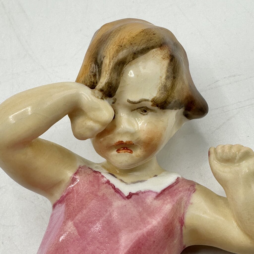 Vintage Royal Worcester Porcelain Figurine Wednesday’s Child Is Full Of Woe #3259 Made In England /cb
