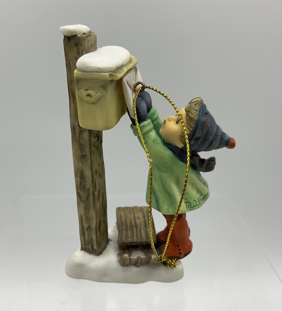 Lot of 2 German M.J. Hummel Ornaments “Letter to Santa” (935471) & “Starlight Starbright” (935255) In Original Boxes 3.5” /s