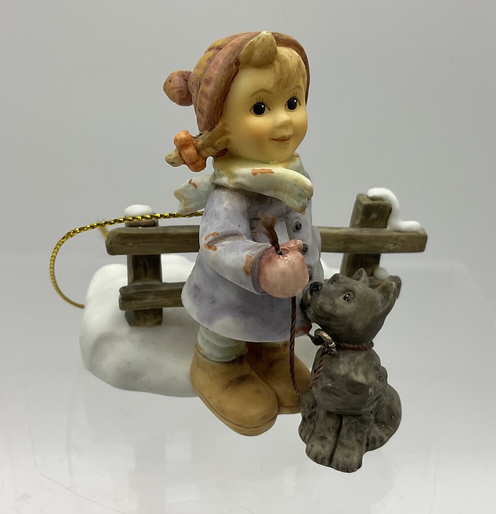 Lot of 2 German M.J. Hummel Ornaments “Letter to Santa” (935471) & “Starlight Starbright” (935255) In Original Boxes 3.5” /s